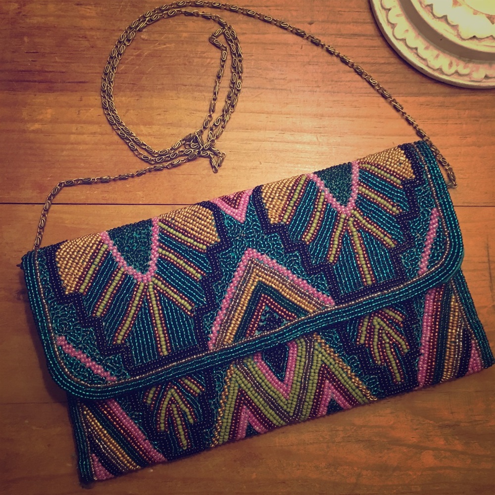 Beautiful beaded clutch/purse by Anthropologie